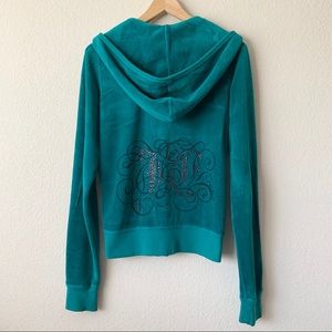 Y2k Juicy couture velour crystal hoodie